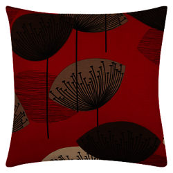 Sanderson Dandelion Clocks Cushion Red